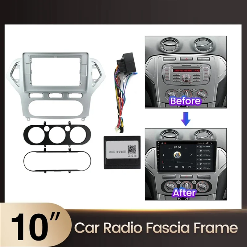 Duurzaam-Auto Frame Fascia Adapter Canbus Box Decoder Adapter Canbus Box Auto Accessoires Voor Ford Mondeo C-MAX 2007-2010