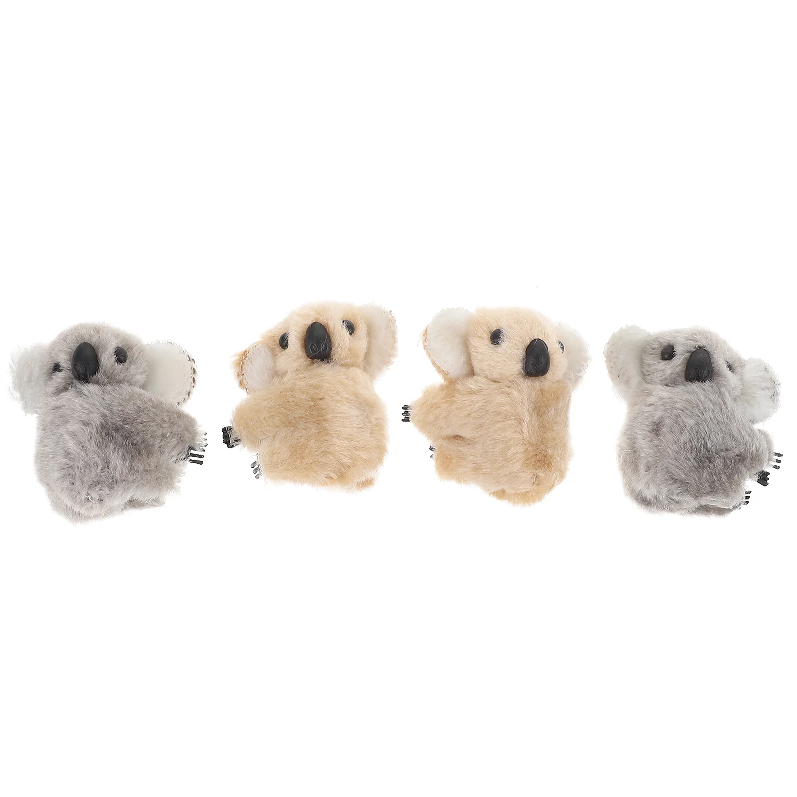 

4 Pcs Hair Accessories Cartoon Jaws Plush Clip Girls Mini Clamps Claw Clips Koala Headgear Headdress Barrettes