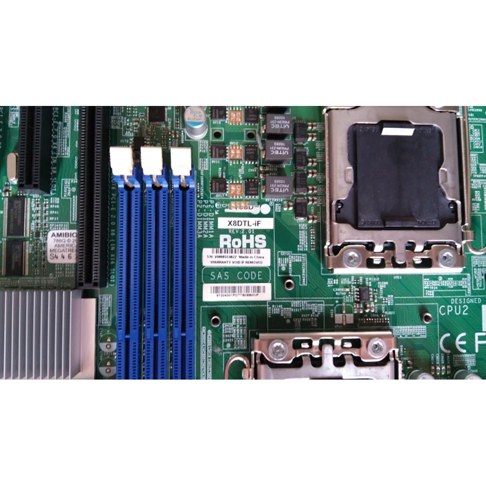 لدعم اللوحة الأم لخادم Supermicro لمعالج Xeon 5600/5500 Series SATA2 PCI-E 2.0 المتكامل IPMI 2.0 DDR3 X8DTL-iF #5