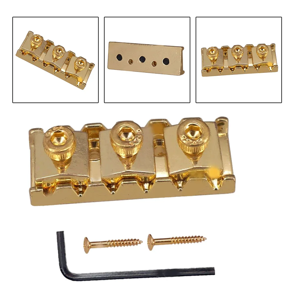 Nut String Locking Nut Locking Nut Nuts 15.5mm Width 4 PCS Gold Metal With Mounting Screws For SQ Electric Guitar