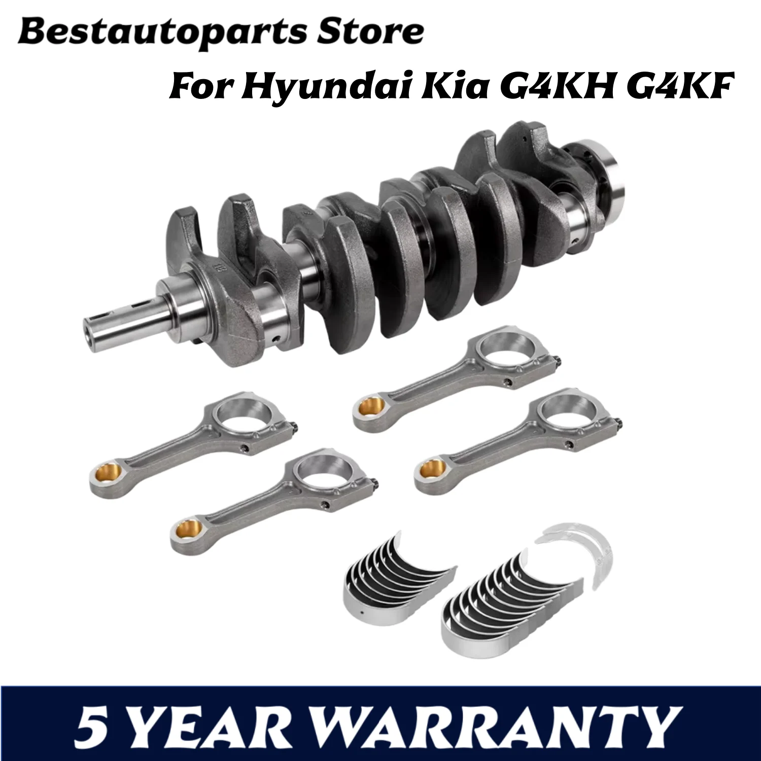 

G4KH G4KF Engine Crankshaft Connecting Rods Bearings Kit Fit 2.0 T L L4 GAS For 08-16 Hyundai Kia Genesis Coupe Santa 2.0T 2.0L