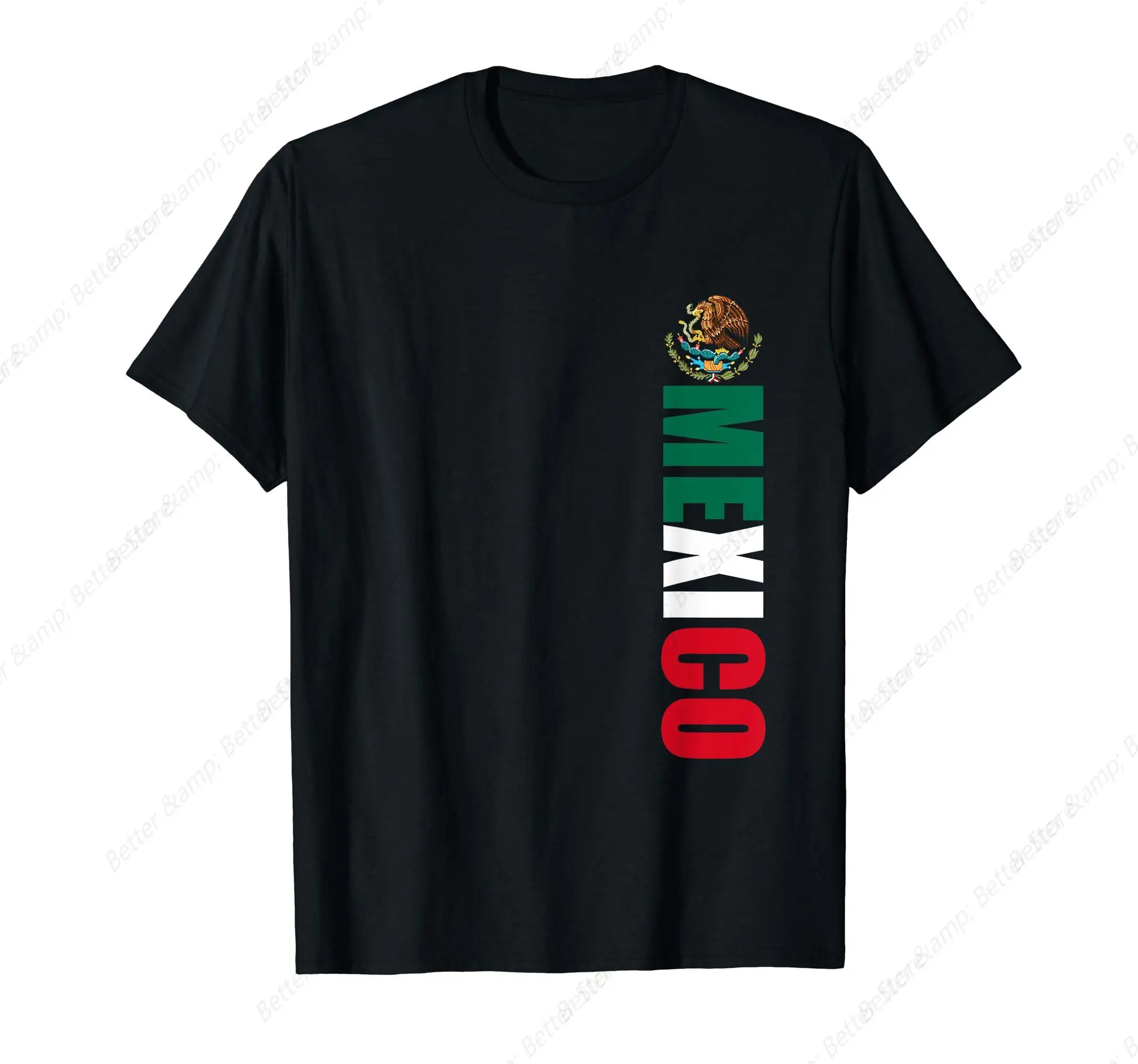 Mexican Coat Of Arms Gift Flag Of Mexico Vertical Tricolor T-Shirt