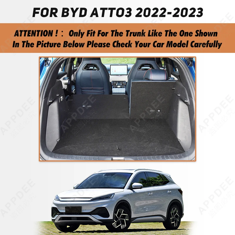 Car Trunk Mat For BYD Atto 3 2022 2023 Custom Car cargo liner carpet Accessories Auto Interior Decoration