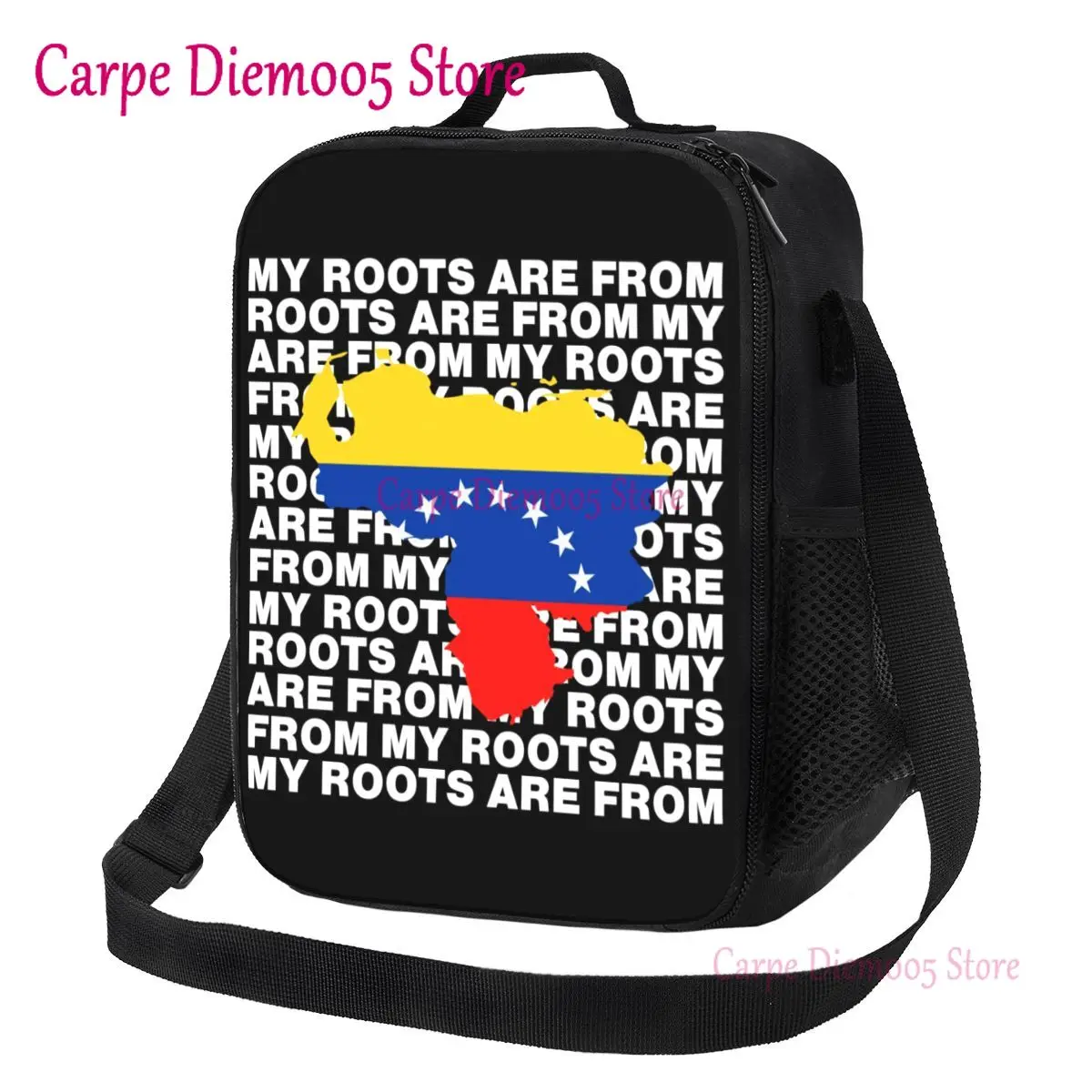 

My Roots Are From Venezuela Insulated Lunch Bag Women Republic of Venezuela Pround Thermal Cooler Lunch Box Office Picnic Travel