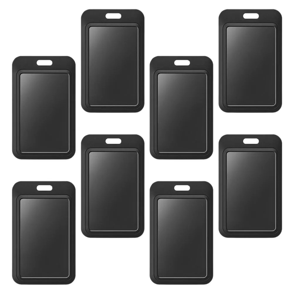 8 pezzi porta carte nero porta badge riutilizzabile in ABS per carte d'identità credito affari infermiera ufficio lavoro scuola manica verticale