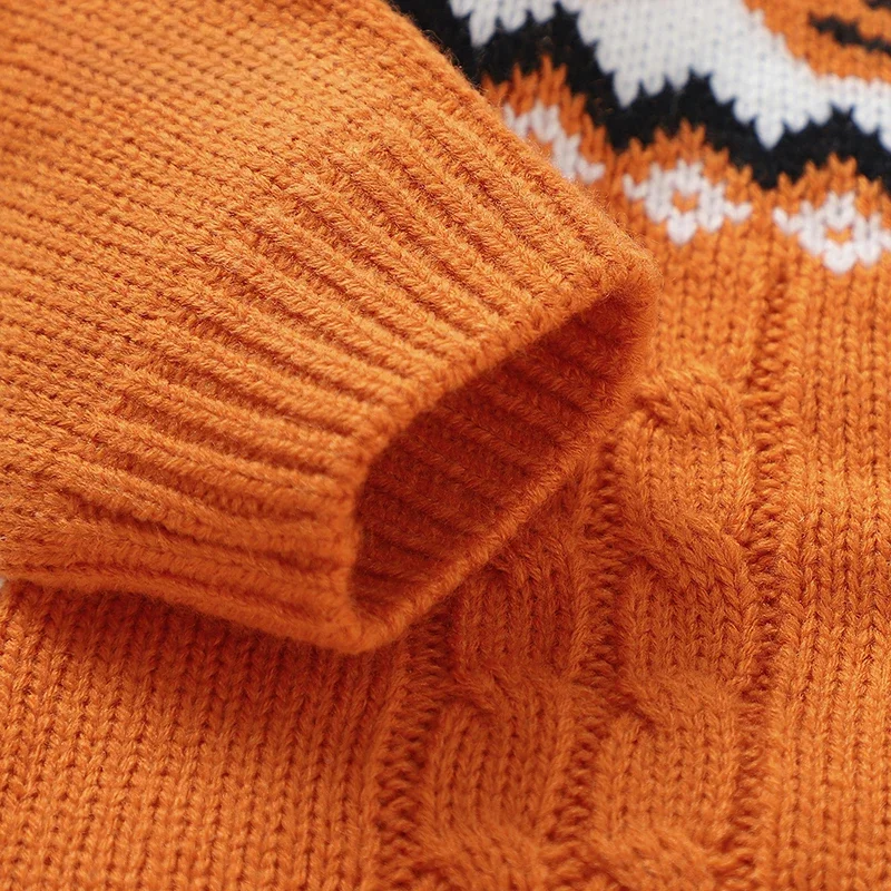 Girls Jumpsuits Outfits 0-18m Long Sleeves Toddler Halloween Clothes Baby Boys Rompers Winter Orange Pumpkin Knit Newborn Infant