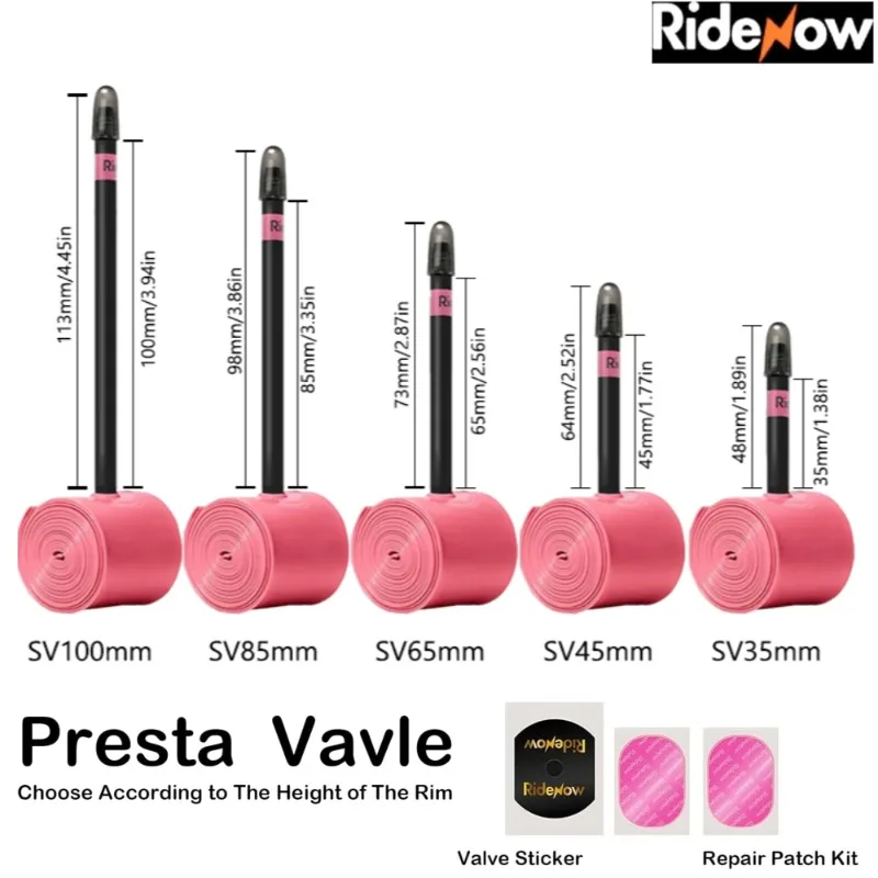 1/2/4/6/8/10 Stück RideNow TPU Rennrad-Schlauch 700x18-32C Presta 35/45/65/85/100mm Ventil Superleichter Rennrad-Schlauch – Detail 3