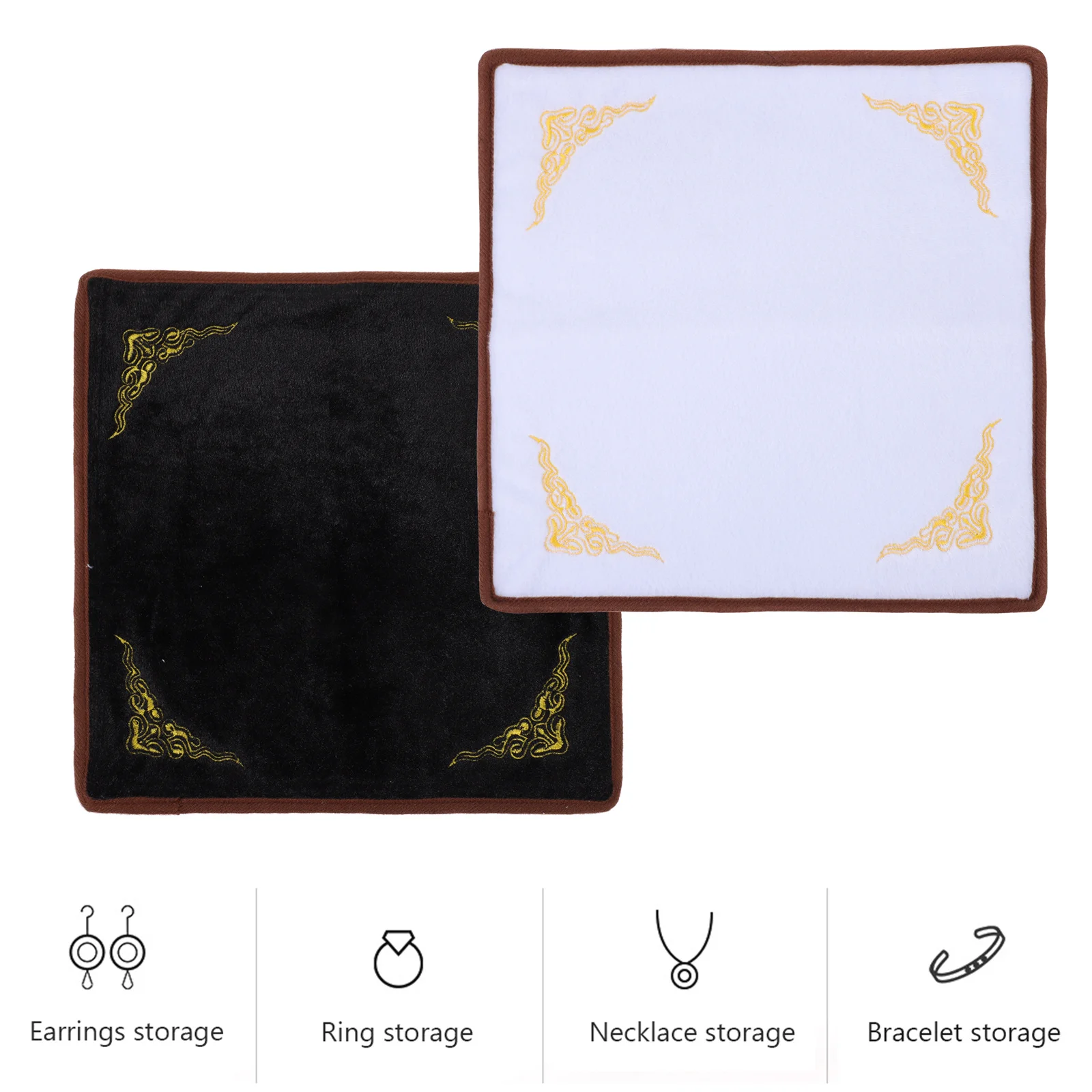 1 قطعة وسادة عداد المجوهرات للطي فلنلت عرض حصيرة المحمولة جرافات واقية عرض المجوهرات حصيرة ل سوار قلادة متجر المنزل