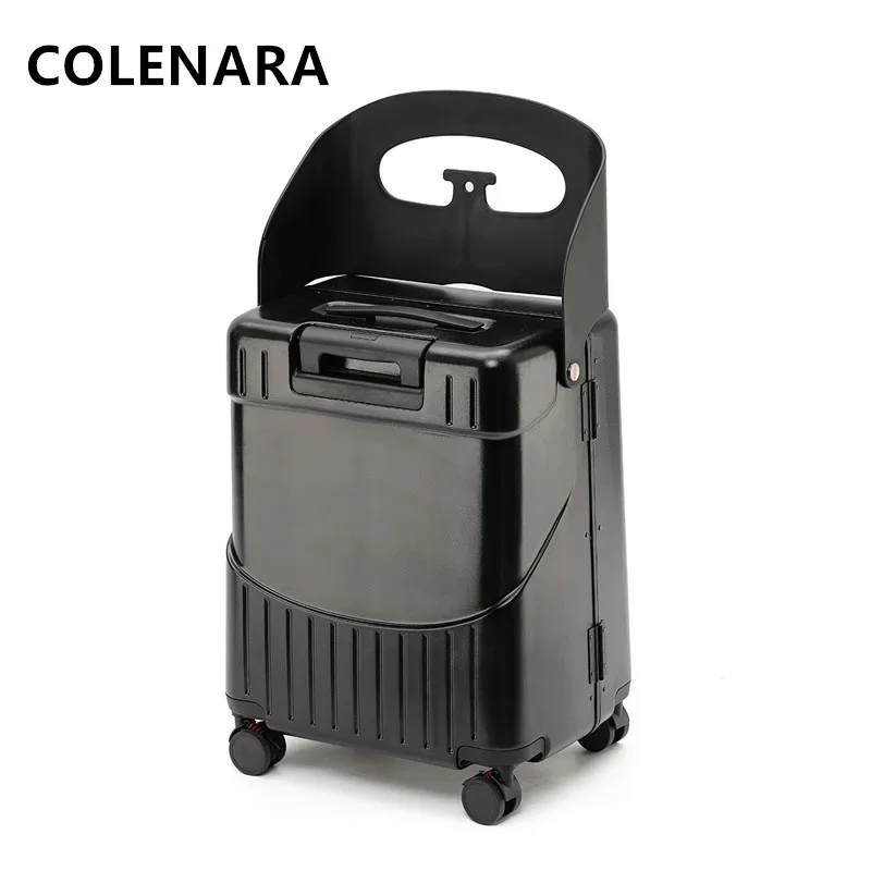 COLENARA 20 Inch High-quality Suitcase Children ABS + PC Boarding Box Large-capacity Multifunctional Trolley Case Luggage