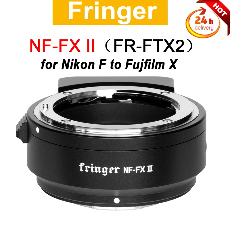 NEW Fringer NF-FX II Auto Focus Adapter Ring for Nikon F To Fuji X Cameras Like XH2 XT5 X-T3 X-T4 X-S10 X-H1 X-T100 X-T200