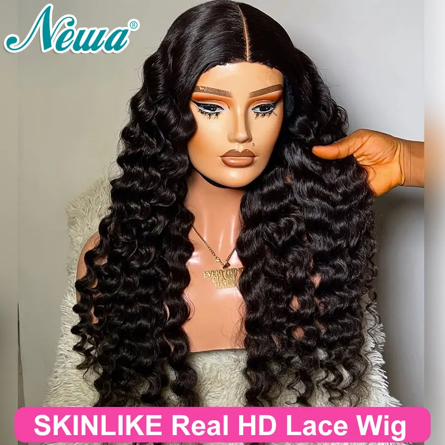Newa الشعر غلويليس جاهز ارتداء HD الدانتيل إغلاق شعر مستعار أسود طبيعي HD الدانتيل الباروكة الأمامية قبل قطعها ابيض عقدة 2x6 جزء عميق شعر مستعار #1