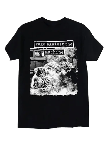 Imagen 1 del producto Rage contra la máquina, T-Shirt2024 negro de alta calidad, estampado informal, 100% algodón, barato, venta al por mayor