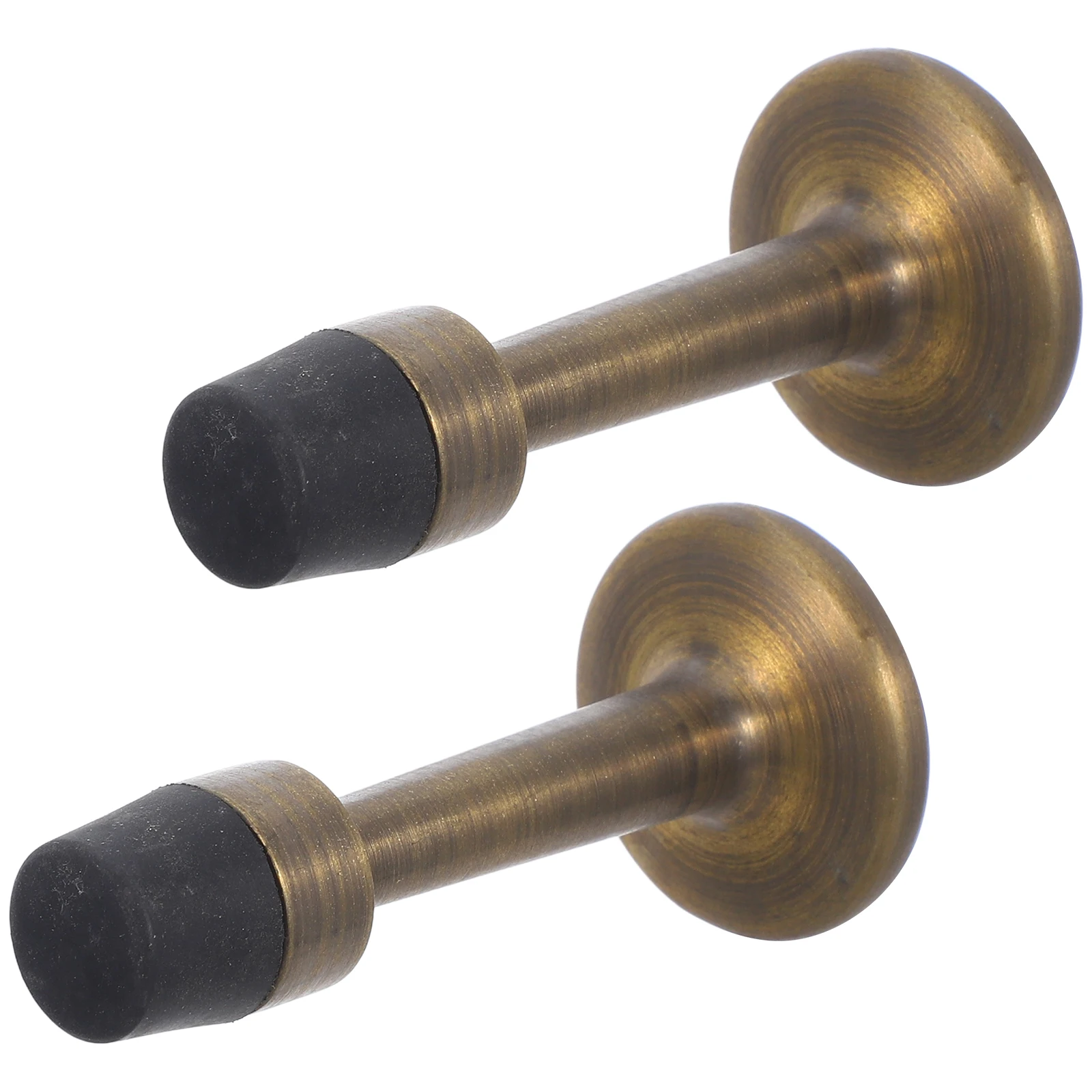 

2pcs Zinc Alloy Stopper Heavy Duty Silent Rubber Buffer BathRoom Security Door Blocker Top Bump Catch Stoppers For Doors Door