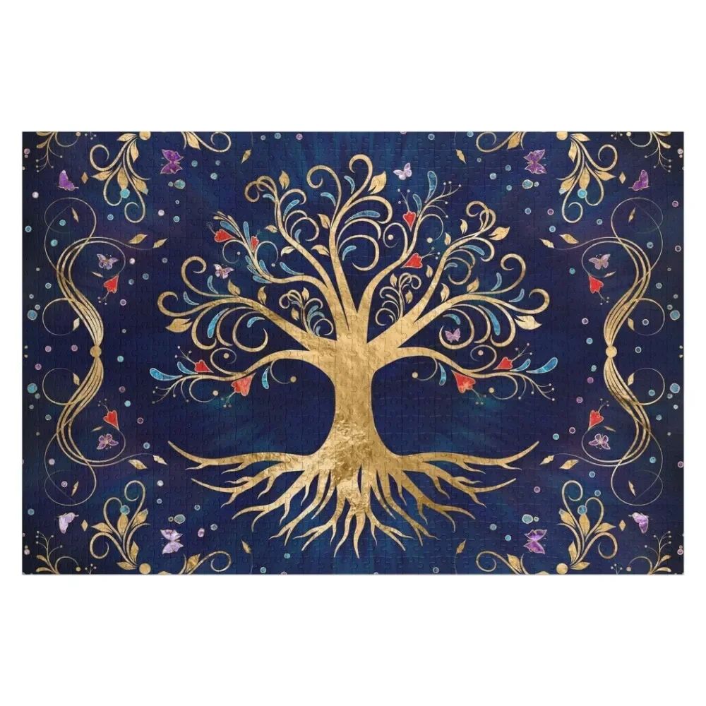 

Colorful Tree of Life - Yggdrasil Jigsaw Puzzle Custom Name Child Toy Wooden Jigsaws For Adults Wooden Name Iq Puzzle