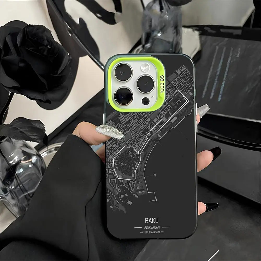 

Monaco Formula 1 Racing Circuit Phone Case Black White Cool Phone Case for IPhone 16 15 14 13 12 Pro Max 11 2024 Fashion couple
