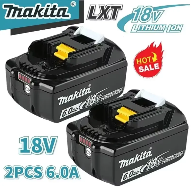 100% Oryginalna bateria Makita 6Ah do akumulatorów Makita 18V BL1830B BL1850B BL1850 BL1840 BL1860 BL1815, zamienna bateria litowa