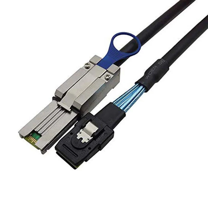 HD MINI SAS Line SFF8087 180 Degree TO SFF8088  6G High-speed Server Cable