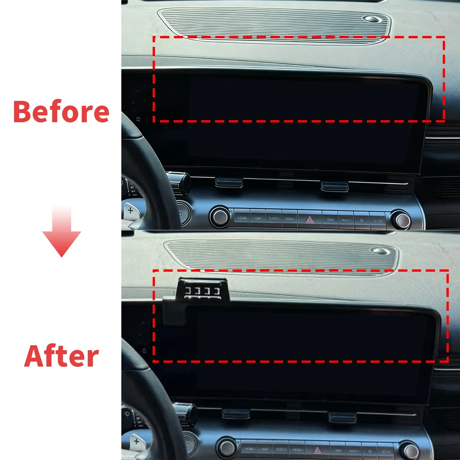 for Hyundai Kona 2024 2025 2026 Anti-Shake Screen Base Phone Holder Mount Stand Dedicated Car Accessories