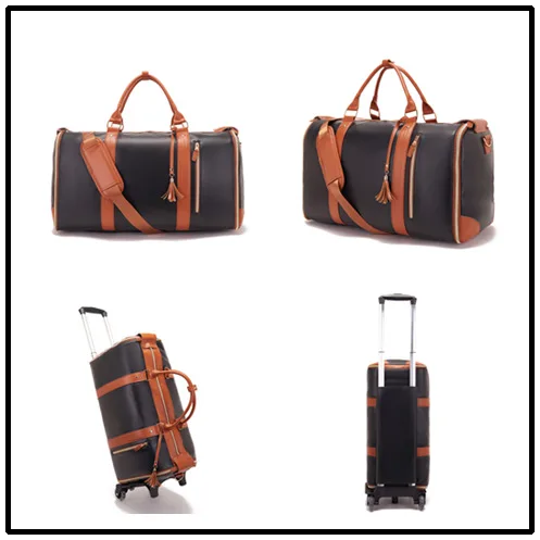 Convenient suit travel bag portable clothing bag, large PU leather luggage, luggage trolley bag ensemble valise сумка портплед