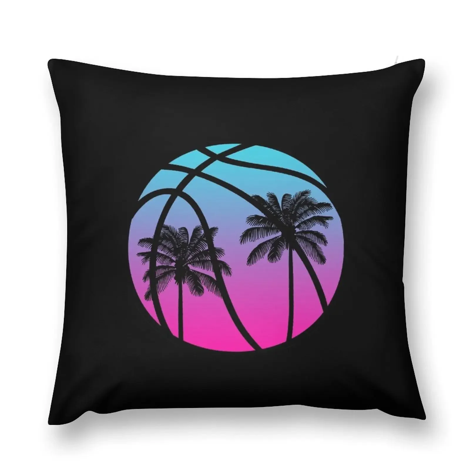 Miami Vice Basketball - Black Throw Pillow Marble Cushion Cover christmas decorations for home 2025 pillow