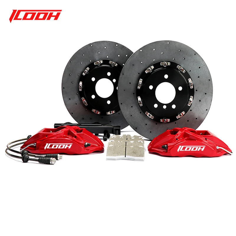 ICOOH Upgrade Carbon Ceramic Disc Rotor 355mm-405mm 6 Pot Big Brake Kits Front Wheels for Subaru levorg