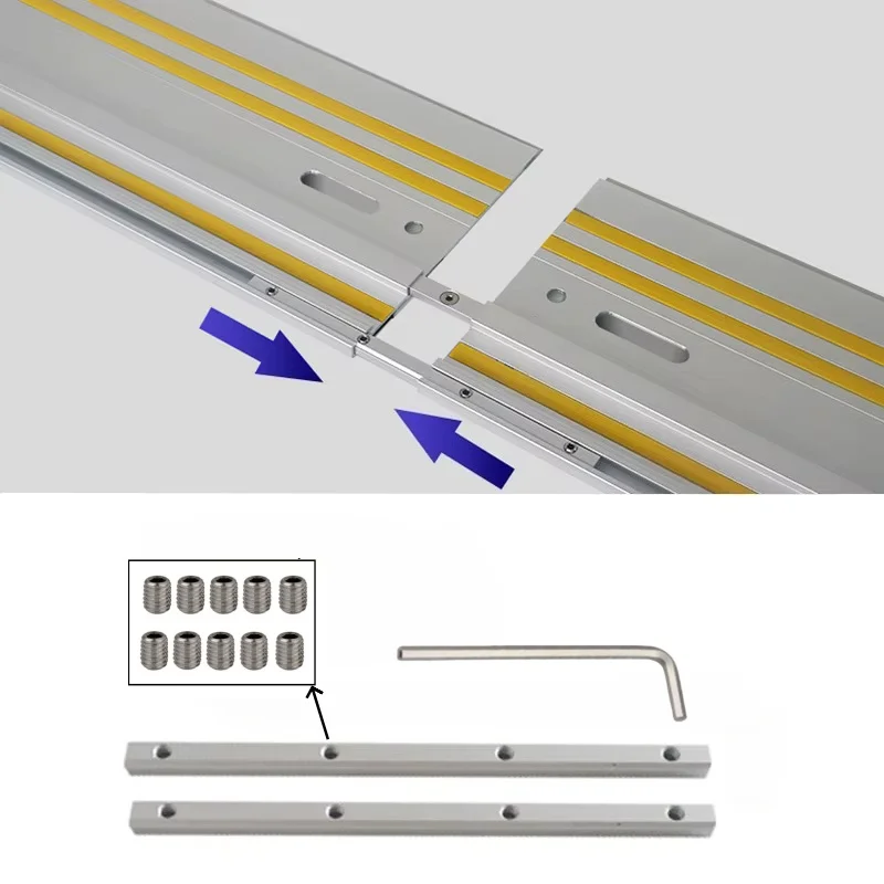 

Track Saw Guide Rail Connector Set Replacement Wooden Board Cutting Guide Rail Connector Compatible for Makita/Festool Track Saw