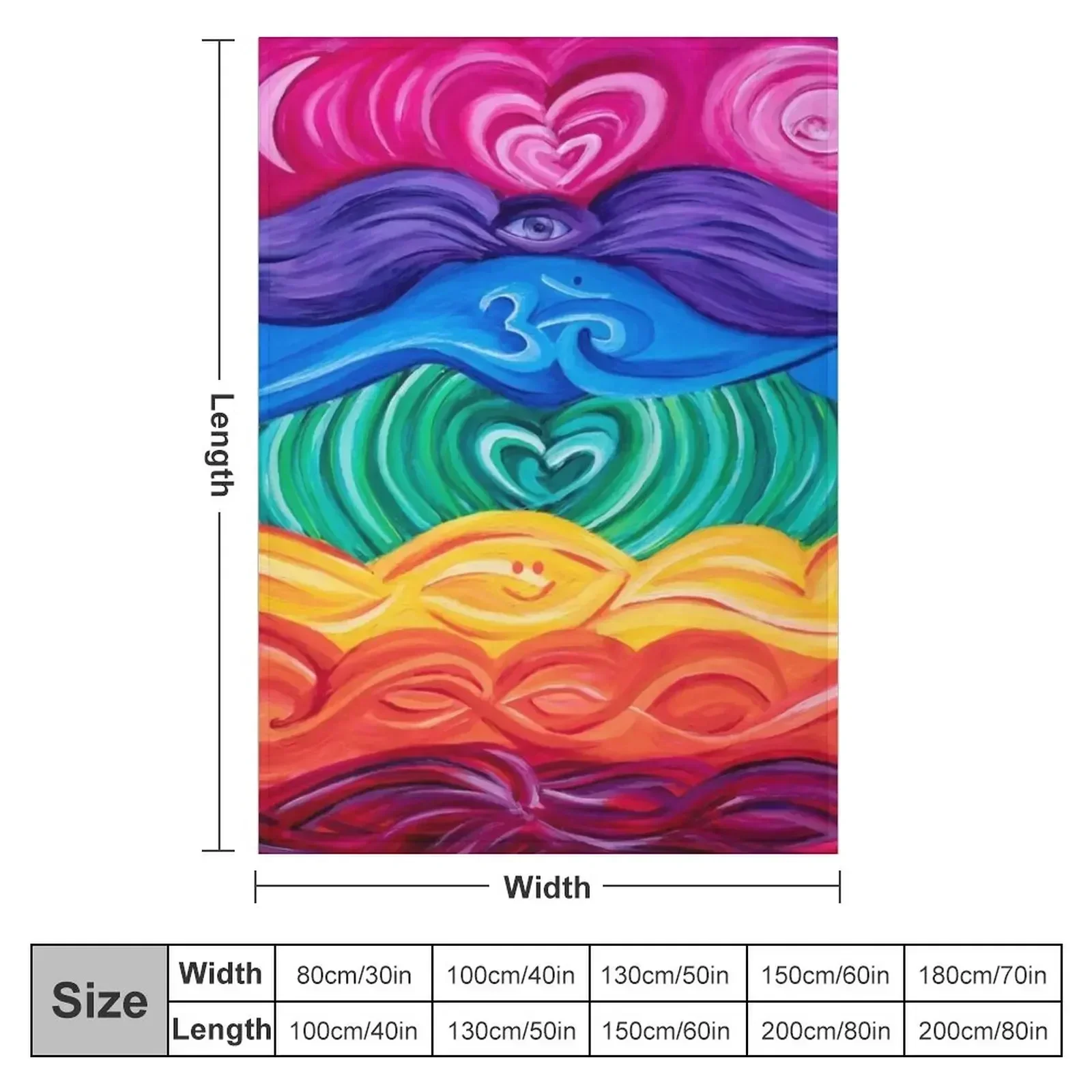 Chakra Art 2 Throw Blanket Fashion Sofas Stuffeds Thermal Shaggy Blankets