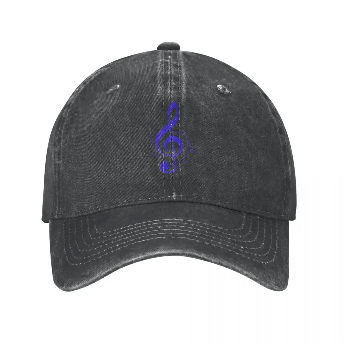 

Music Notes Treble Clef - Blue Baseball Cap Hiking Hat Mountaineering Snap Back Hat Cap Female Men'S