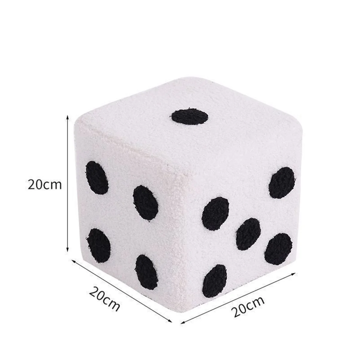 Cubic Imitation Lamb Wool Funny Stool Bedroom Decorative Dices Stool for Living Room Mobile Furniture Home Decoration