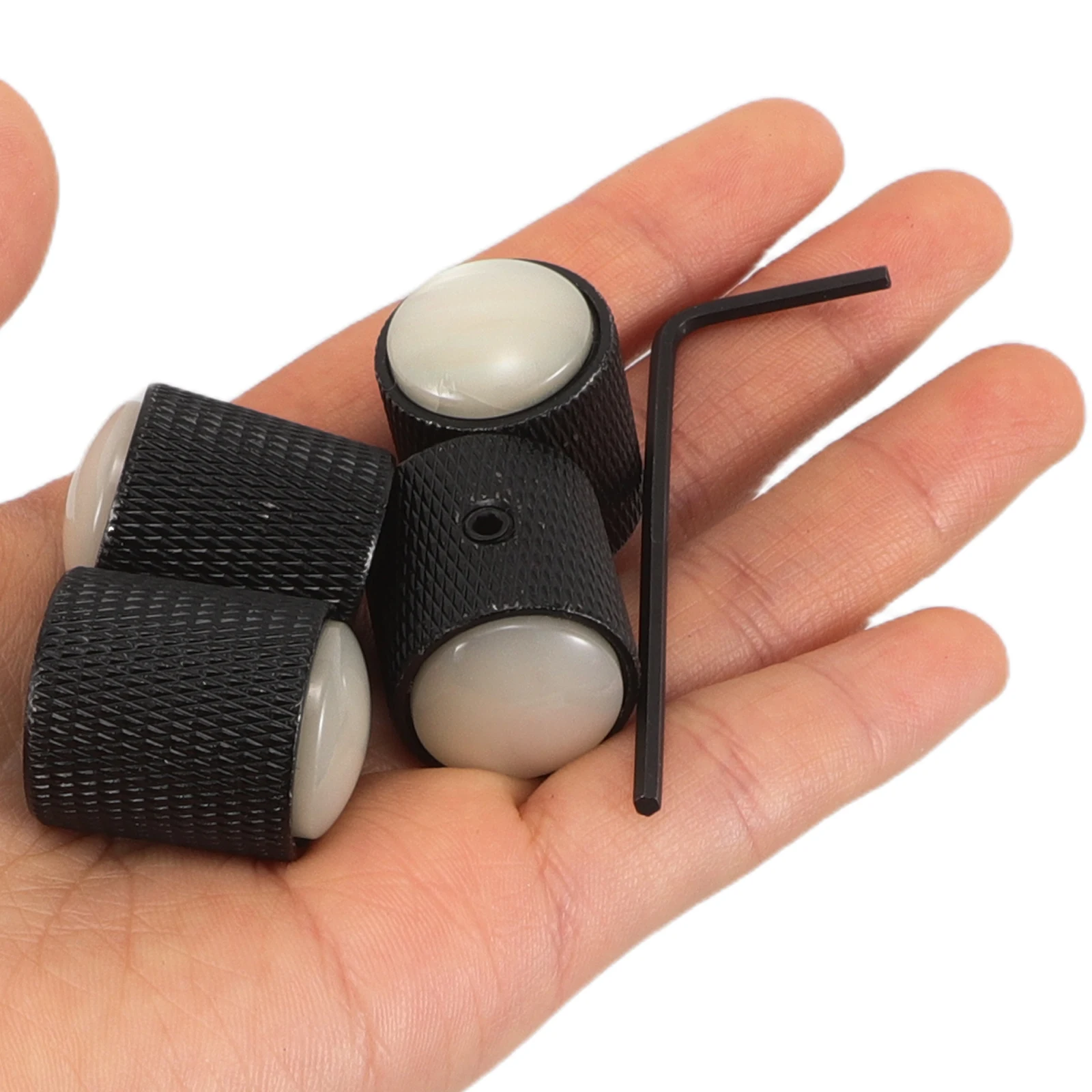 

4Pcs Metal Guitar Knobs Dome Volume Tone Control Speed for Electric Bass Guitar Parts Performance Recording Practice