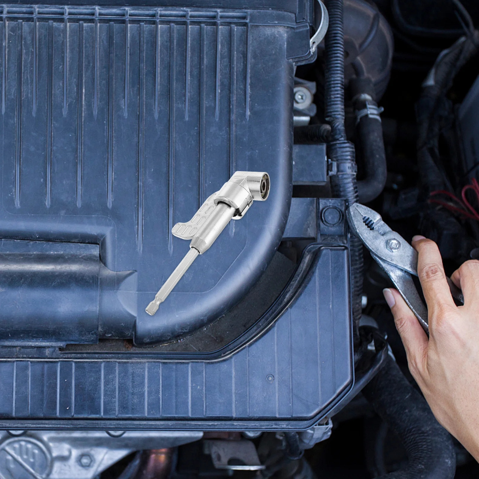 

2Pcs Right Angle Drill Bit Adapter Durable Electric Screwdriver Extension Tool for Hard to Reach Corners Automotive and Home