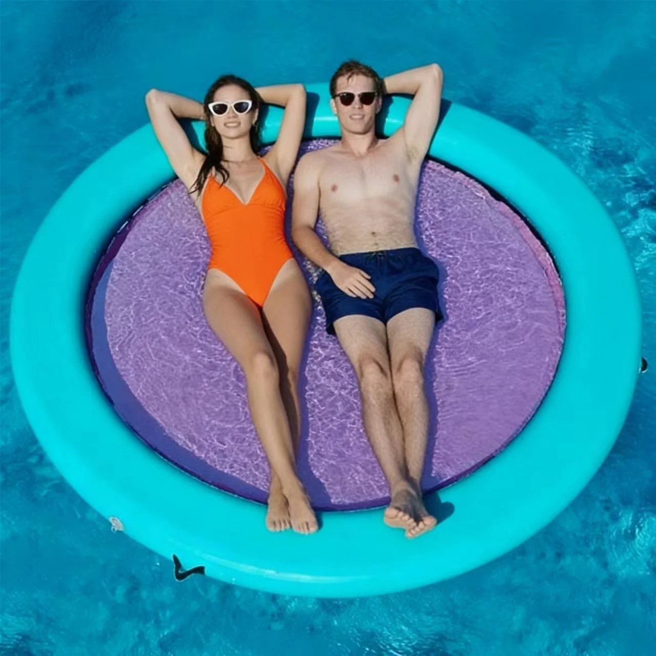 

Drawn PVC inflatable platform portable inflatable floating platform inflatable water hammock
