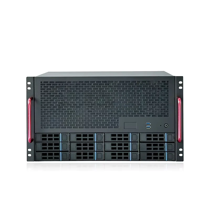 JMCD 12S4 Hoogwaardige gaming-pc-behuizingen 12-bay NAS-chassis, ATX-moederbord, ATX-voeding, voor ondernemers AIO-servers