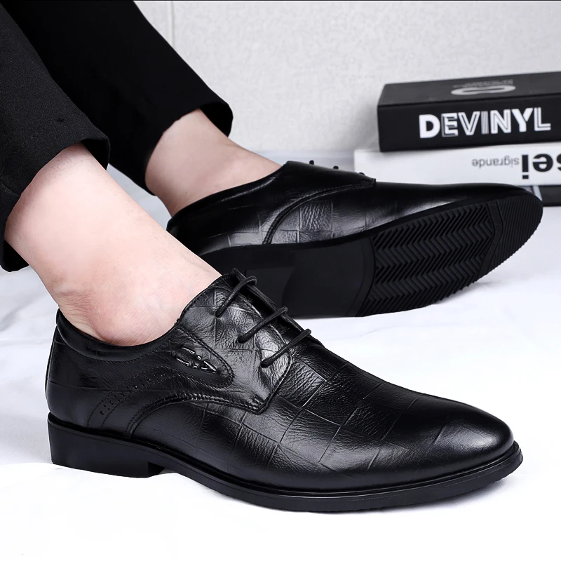 Luxury Brand Men Genuine Leather Business Dress Shoes Fashion Casual Tooling Derby Shoes Fashion Outdoor Walking Oxford Shoes