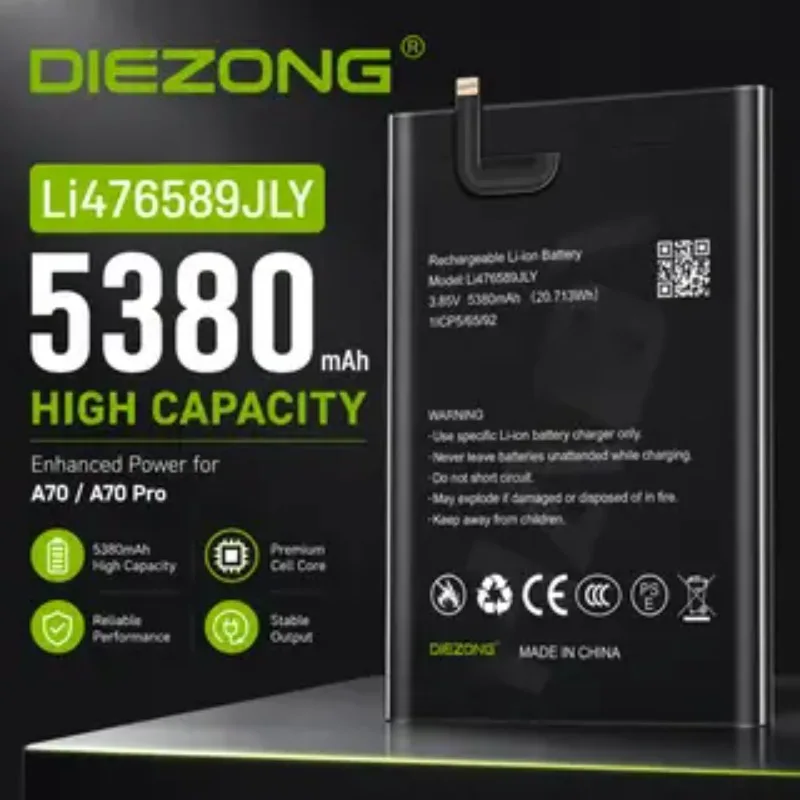 2026 In‑Stock Li476589JLY Replacement Phone Battery for BlackBerry A70/A70 Pro, High‑Capacity Battery Pack, 5380mAh