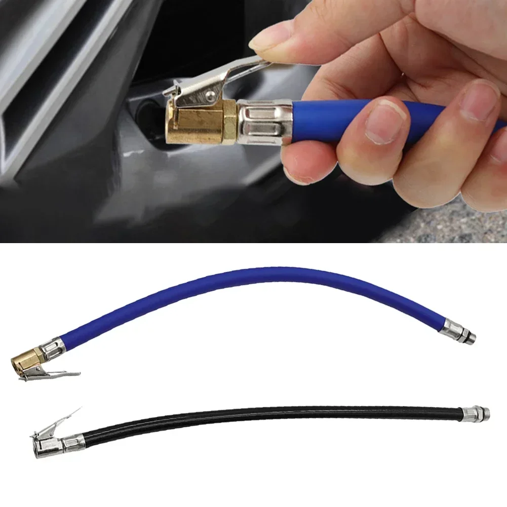 For Air Compressors Inflatable Tube Inflator Pipe Anti-explosion Black Blue Inflatable Tube Car Tire Inflstor Hose 1 Pc