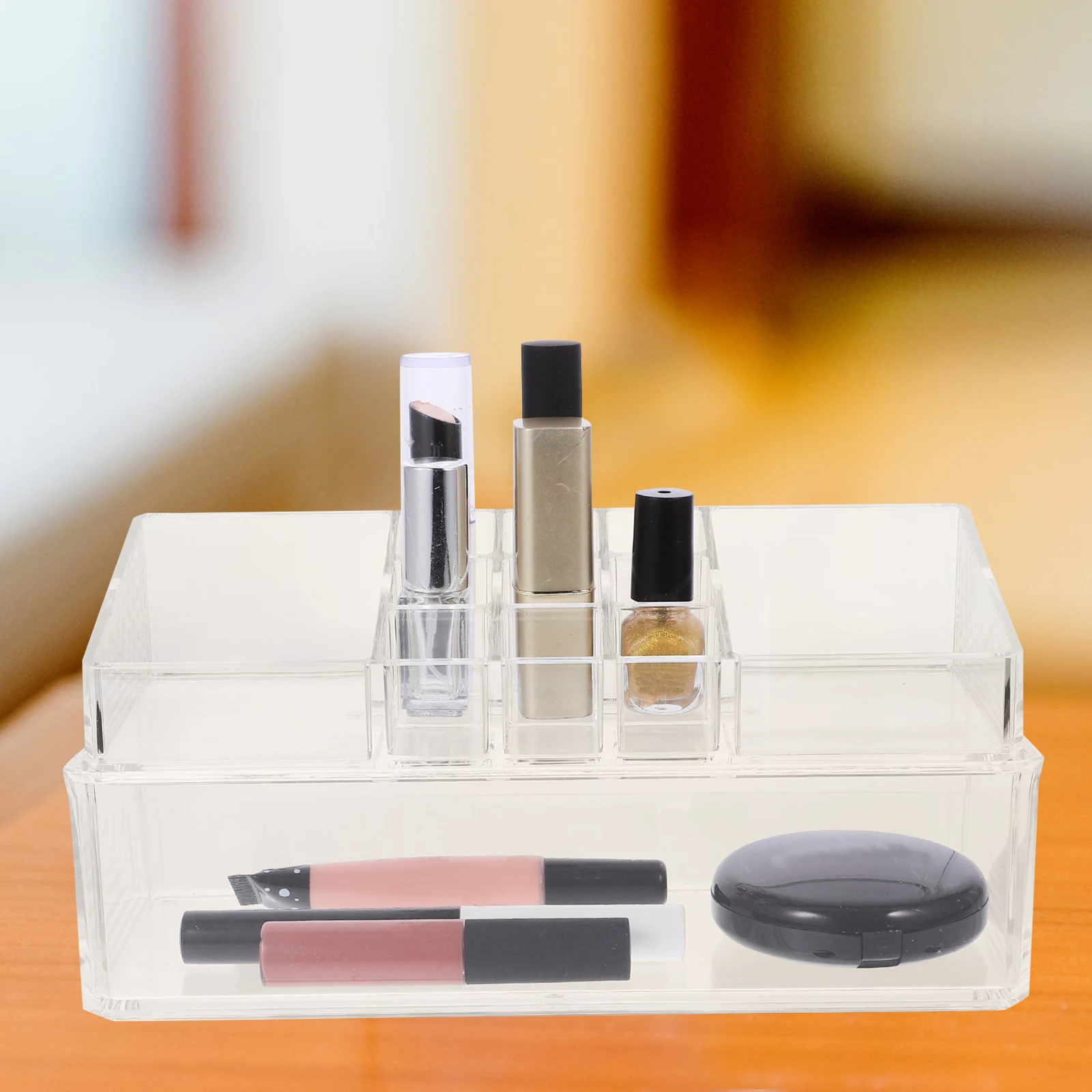 

Desktop Lipstick ganizer Clear Storage Box for Hair Clips Gloss Display St Large Capacity Makeup Holder Reusable Sturdy Compact