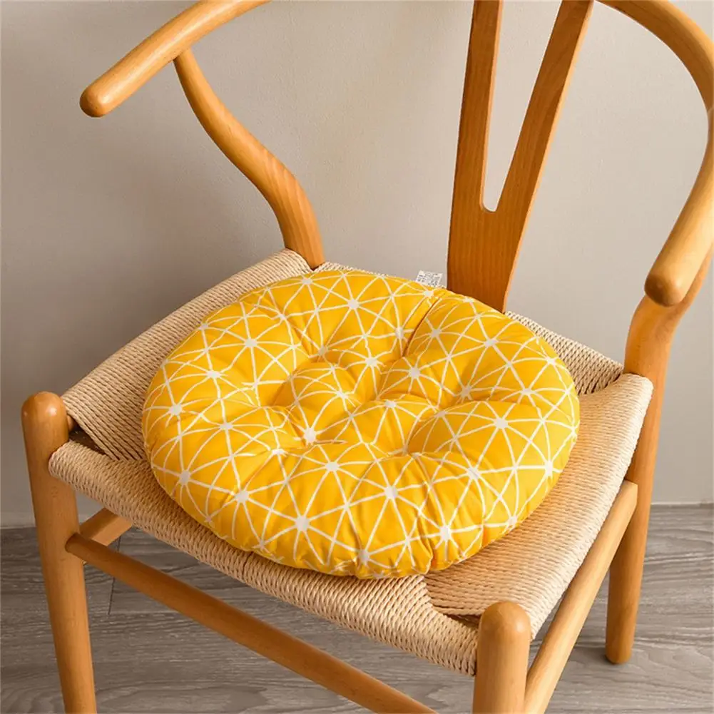 Cojín grueso para silla de oficina, cojines redondos de lino para asiento para el dolor de espalda, decoración del hogar, cojines decorativos de jardín al aire libre para sofá