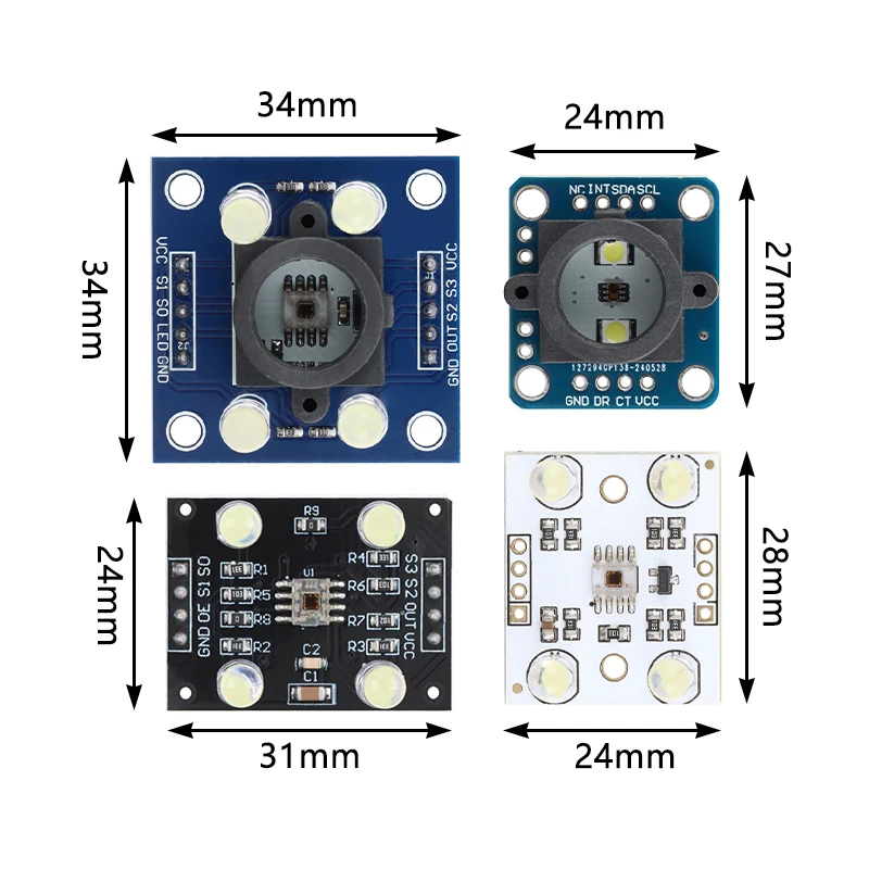 1-5Pcs GY-31 CJMCU TCS3200 TCS230 GY-33 TCS34725 RGB Color Recognition Sensor Module Development Board IIC I2C For Arduino DIY