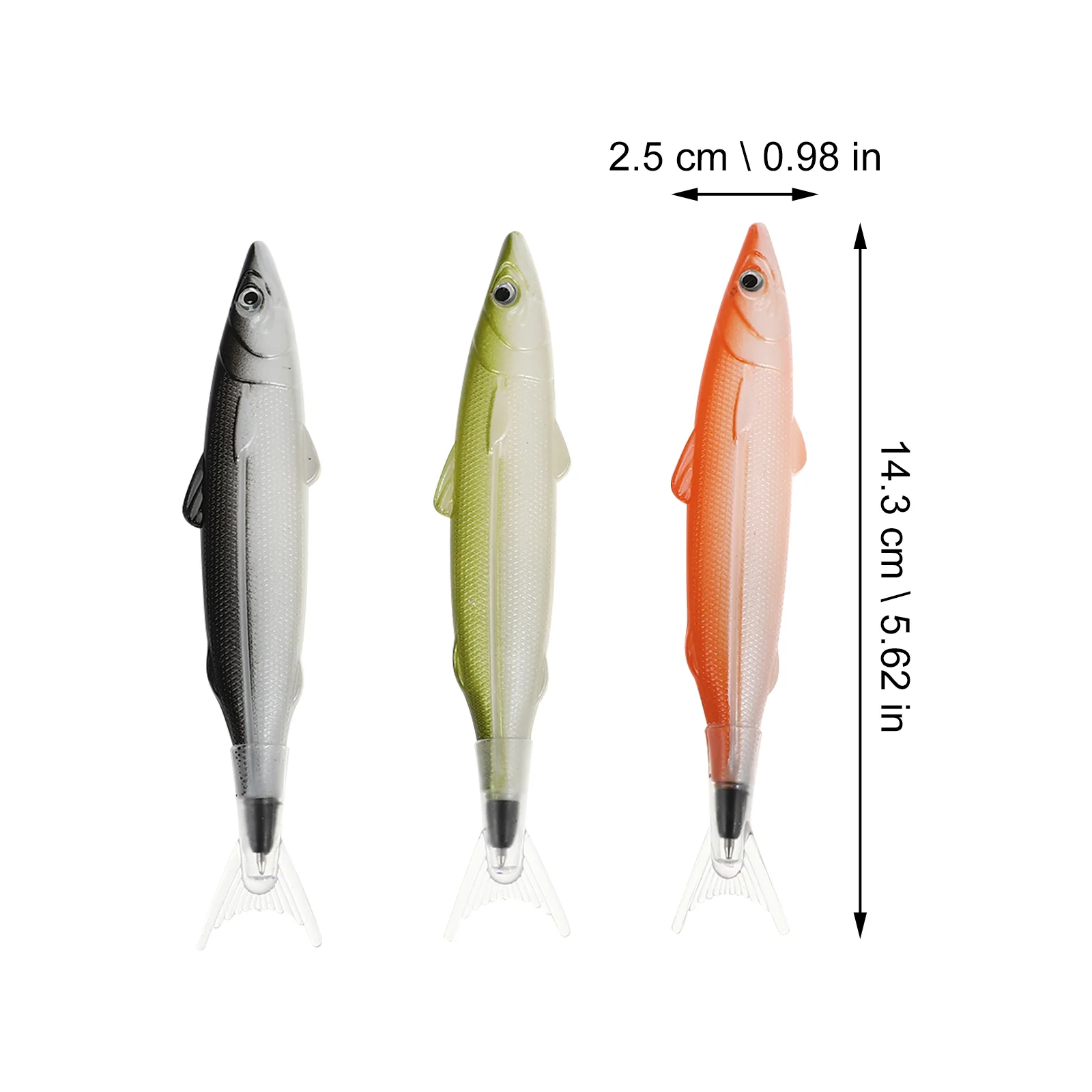 Imagem -04 - Canetas dos Desenhos Animados Esferográfica Peixe Estudante Artigos de Papelaria em Forma de Assinatura Peças Crianças