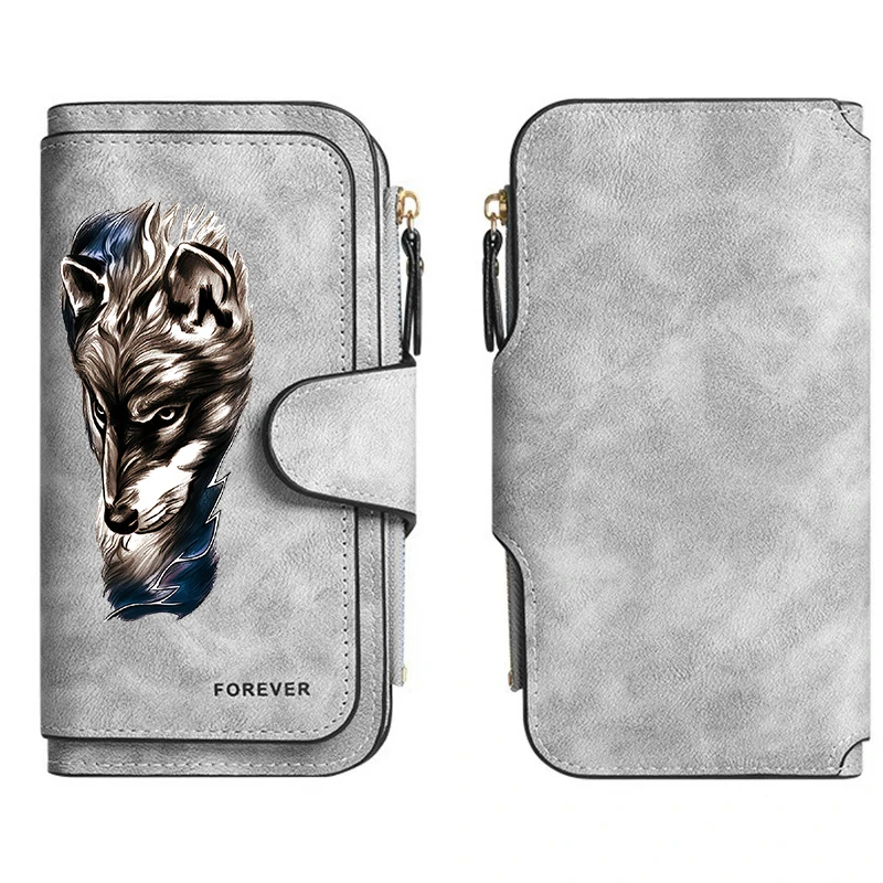 Wolf Dragon Women's Long Wallet Features Multiple Card Slots A Coin Pocket and Cell Phone Pouch Perfect Gift for Women Men