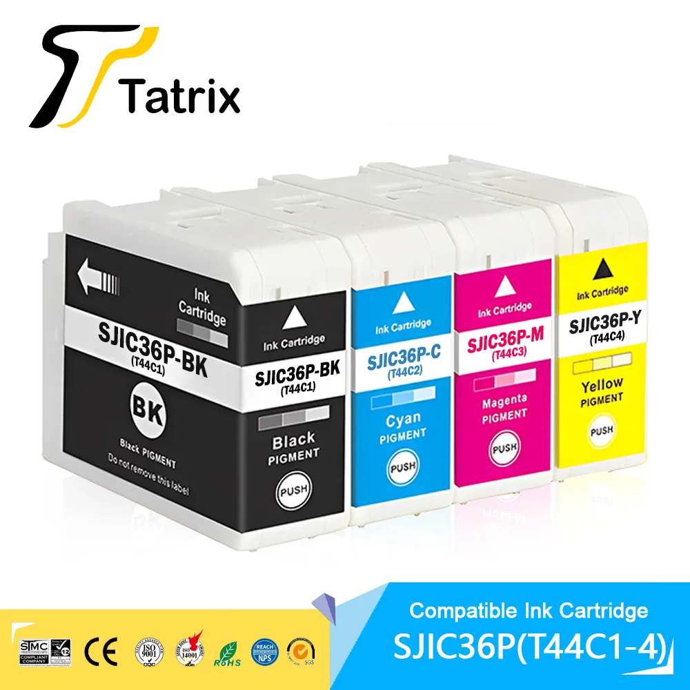 Imagem -01 - Tinta do Pigmento para Epson Tinta Compatível Sjic36p T44c1 T44c2 T44c3 T44c4 Colorworks Cw-c6030a C6030p C6530a C6030p C6530p tinta do pigmento para epson tinta compativel sjic36p t44c1 t44c2 t44c3 t44c4 colorworks cw c6030a c6030p c6530a c6030p c6530p 01