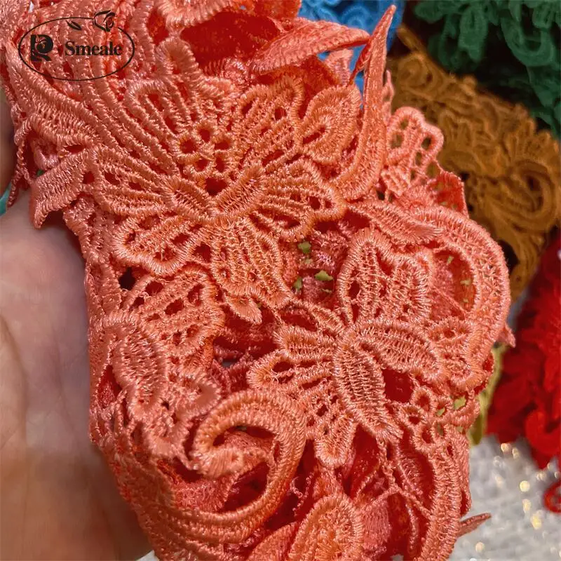 Europäischer Stil, handgenähte, wasserlösliche Spitzenstickerei für Hochzeitskleider, Bildapplikation, handgefertigte DIY-Spitzenkleidungszubehörteile – Detail 6