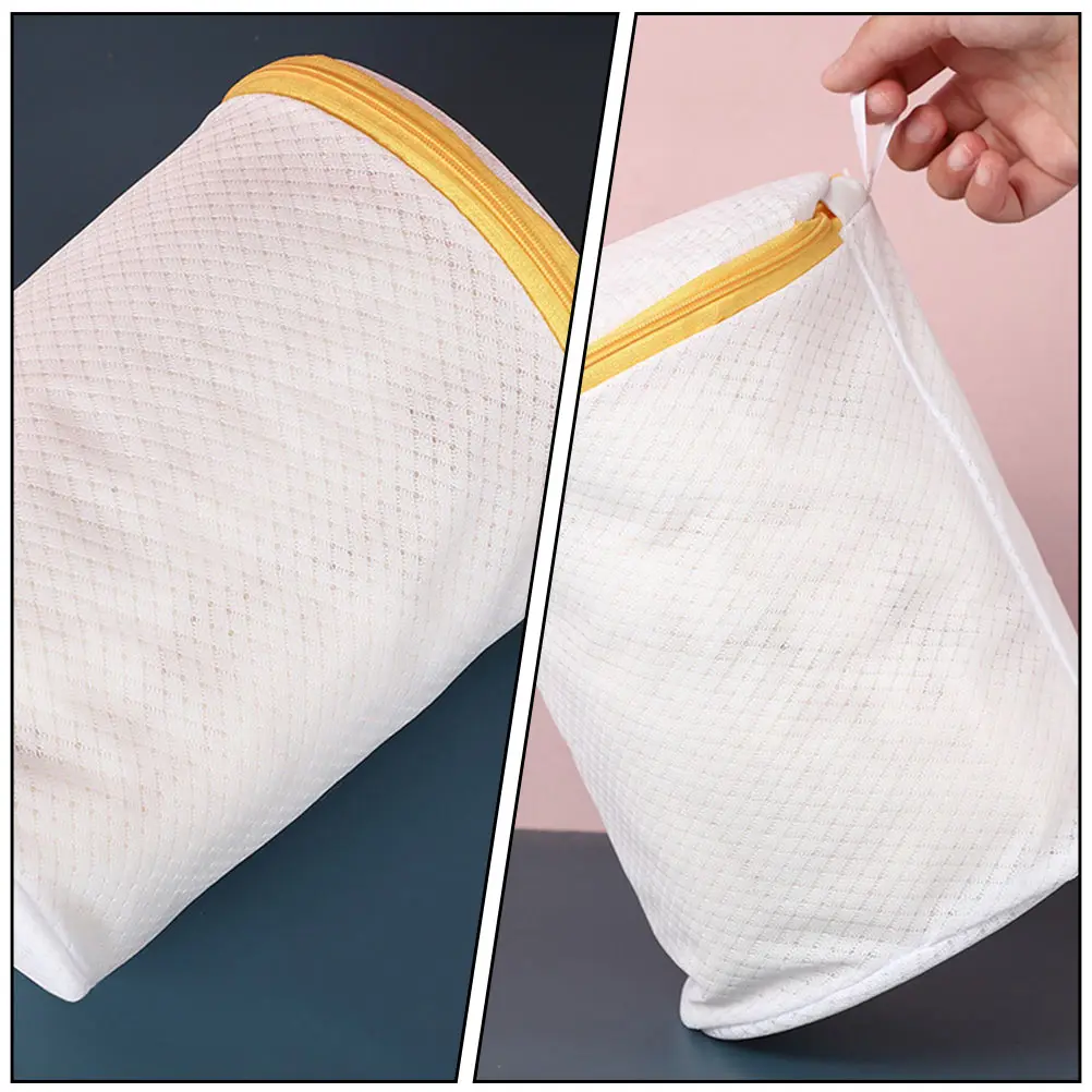 

2pcs Underwear Laundry Bag Mesh Washing Bags Travel Clothes Organizer Honeycomb Design High Quality Garment Protection White