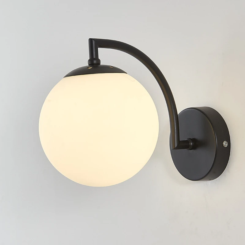 Modern Led Wall Lamp color Glass wall Light Nordic Minimalist Living Bedroom Bedside Sconce Dining Kitchen Indoor Light Fixtures