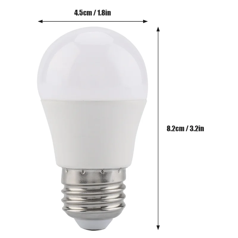 6 قطع 5 وات لمبات إضاءة LED صغيرة بيضاء دافئة E26 قاعدة G45 لمبة مصابيح ملحقات الإضاءة