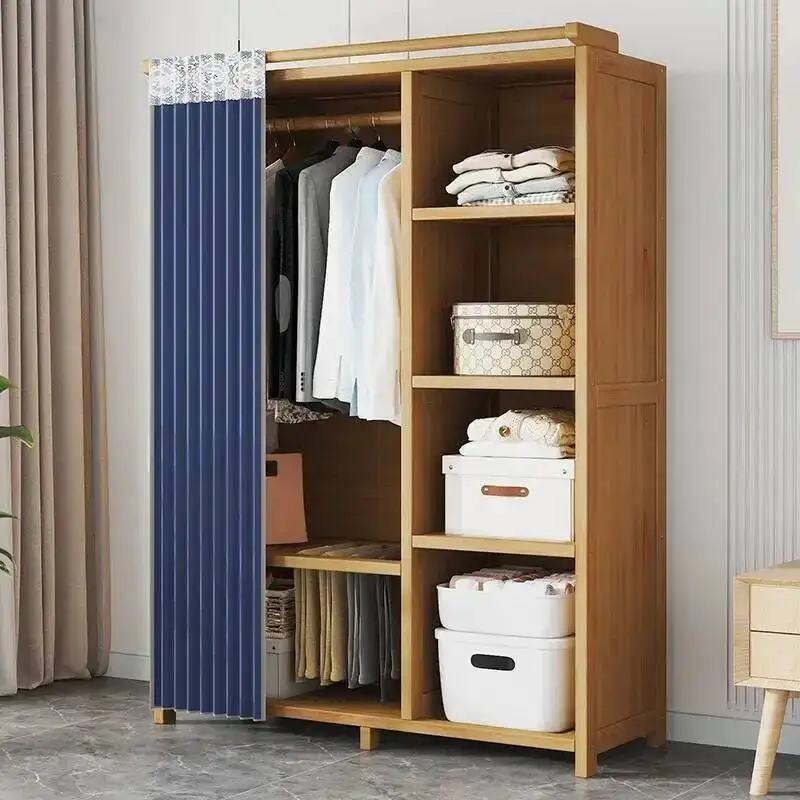 Minimalist Wooden Furniture Modern Space Nordic Display Lounge Open Saving Wardrobe Storage Vestidores Trendy Cheap Closet