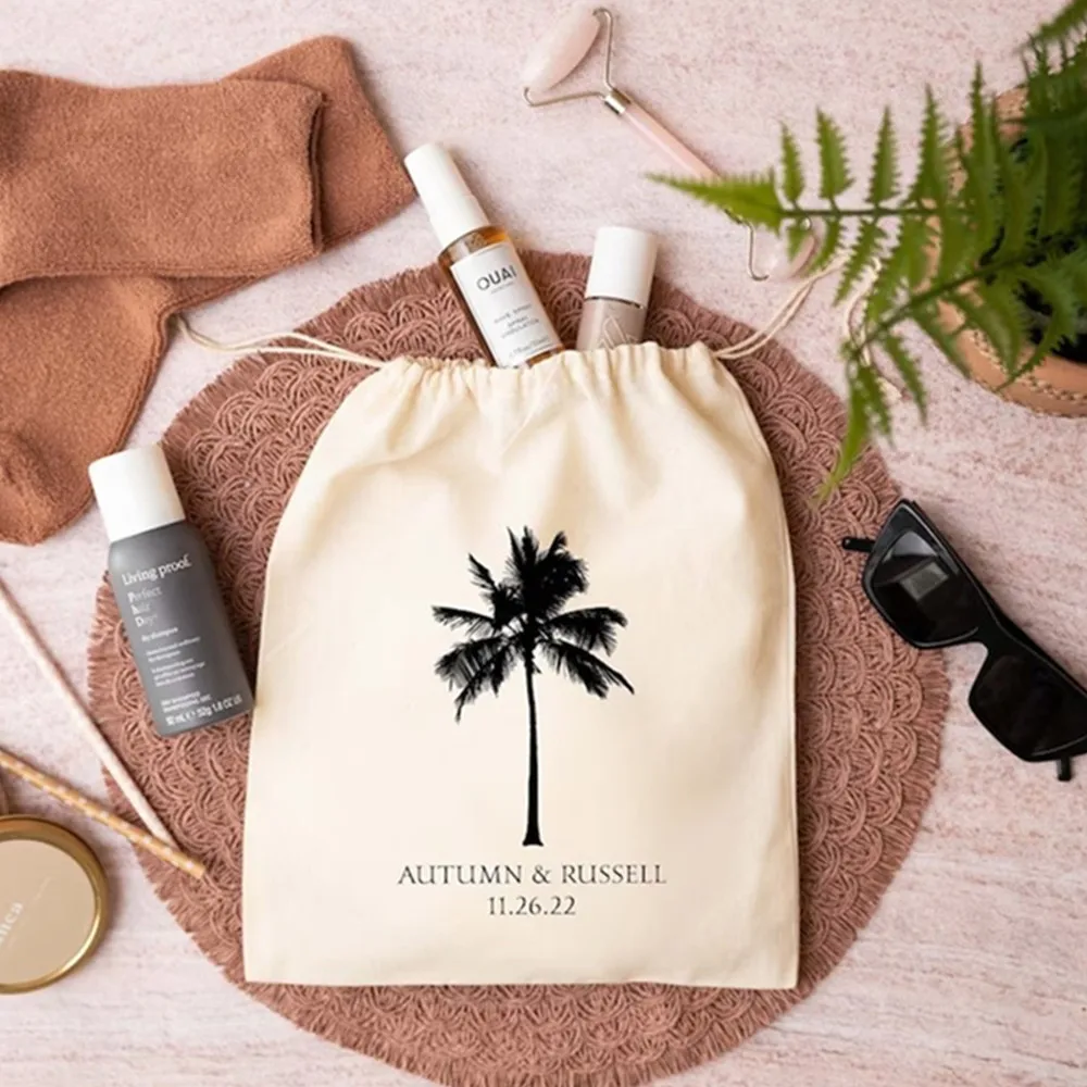 25PCS Destination Wedding Welcome Bags - Palm Tree Welcome Bags - Tropical Wedding Favors - Beach Wedding Welcome Bag -