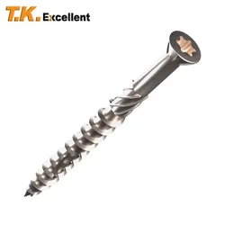 Knurled Type Screw, 410 Stainless Steel, Wood Deck Screws, Self Tapping Screw for Driving Skru Tapping, Torx Slot,40/50/60/70/80