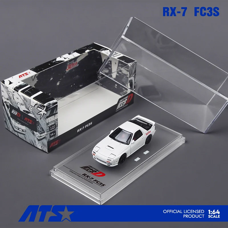 【予約販売】ats-1-64-rx-7-fc3s-ホワイト-mx-5-レッド-ポップアップヘッドライト-イニシャルd-ダイキャストモデルカー